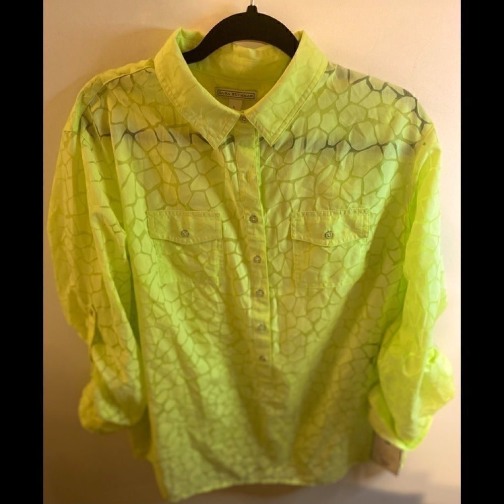 Dona Bachman Garden Bloom lace Blouse Size Large